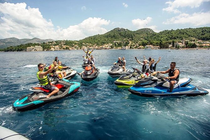 2-Hour Dubrovnik Fun and Exciting Jet Ski Safari Adventure Tour - Heading toward Dubrovnik Old City harbor and the sea-facing city walls