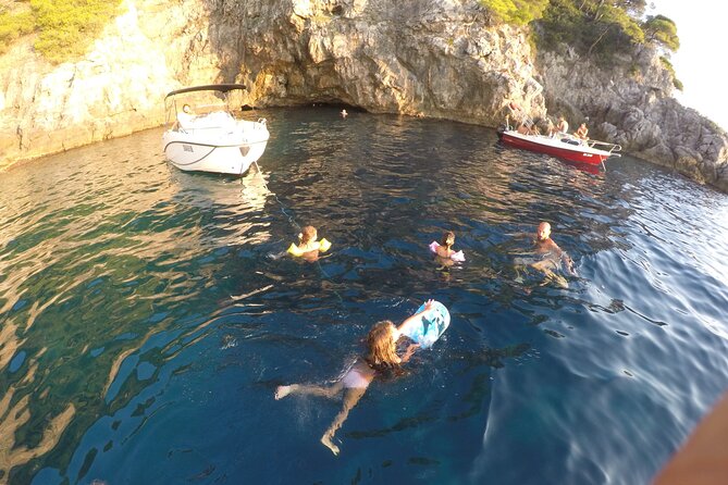 4h / 6h / 8h Elaphite Islands Tour with 7.5m/24FT SunDeck Boat - Stop two on Kolocep: Green Caves for more swim breaks
