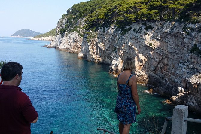 BLUE CAVE private speedboat tour with drinks - Lopud’s Šunj Beach: sandy swimming, shallow water, and bar time
