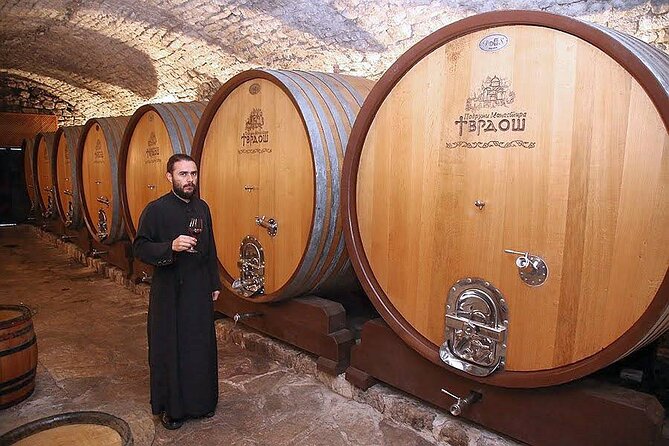 Bosnia Food and Wine Experience Tour - From Dubrovnik - Stop 1, Tvrdos Monastery: wine in 17th century cellars, and a simple dress rule