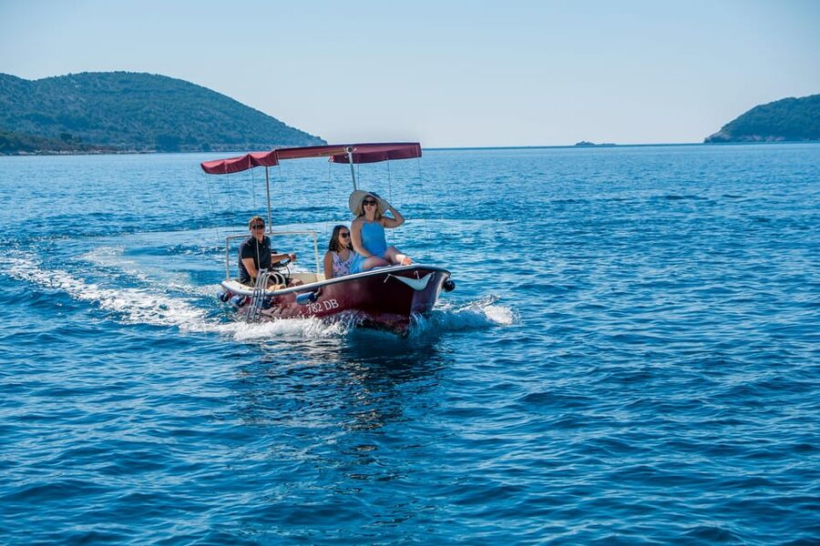 Dubrovnik: Elaphiti Islands Boat Rental - Blue Cave stop and the cliff jump option above it