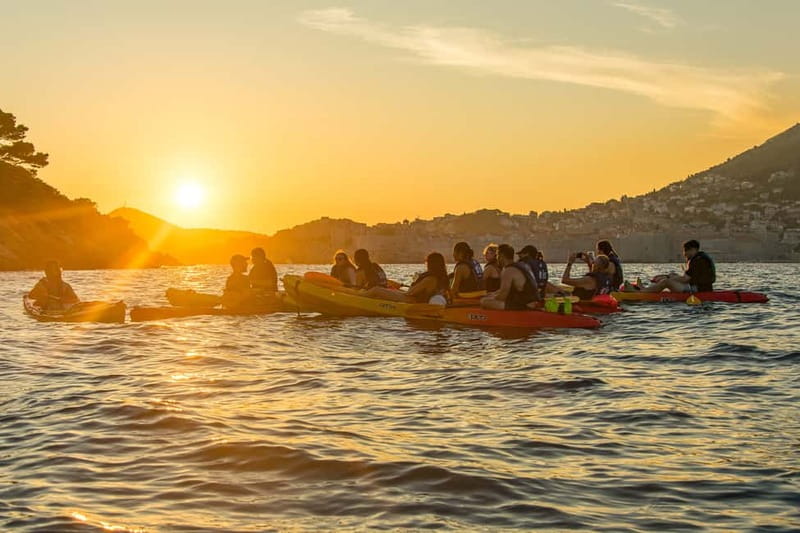 Dubrovnik: Guided Sunset Sea Kayaking with Snacks and Wine - Betina Cave beach: snorkeling time and a rare kind of swimming stop