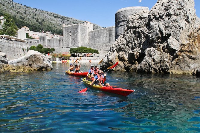 Dubrovnik: Sea Kayaking & Snorkeling Tour - Getting to the Boats: Pile Area and the Orange Umbrella