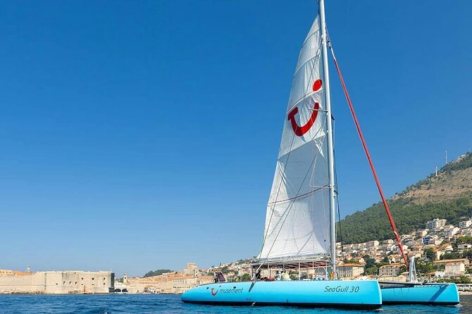 Dubrovnik Sunset Catamaran Cruise with drinks - The route: Old Town from the water, plus Lokrum Island at golden hour