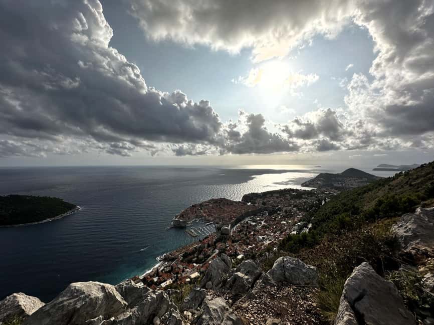 Dubrovnik Sunset Mountain Tour With Wine - First Srđ viewpoint: old town comes into focus