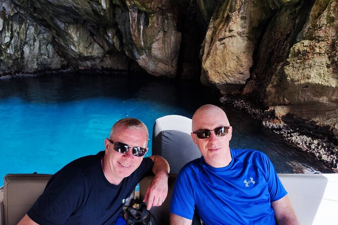 Explore Blue & Green Caves With Speedboat - Private Tour - Stop 1, Koločep: blue cave sun rays and green cave swimming