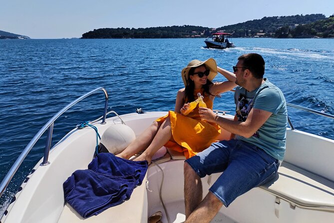 Islands & Caves Private Tour with pickup, drinks & fuel included - Koločep: Green Caves Swimming and a Fishing Village Reset