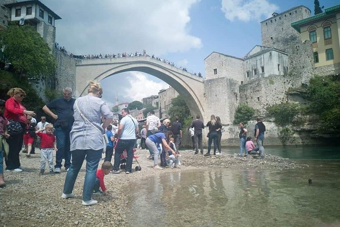 Mostar and Kravice Waterfalls day tour with local guide - Mostar stops: UNESCO Old Bridge, Crooked Bridge, Sahat Tower