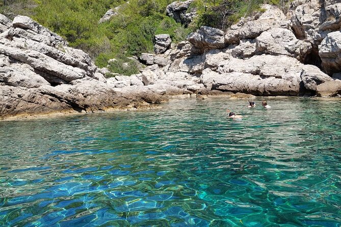 Private luxury speedboat tour-Islands, caves, beaches, snorkeling - Stop 1: Kolocep Island and Cave Swimming With Blue-Light Views