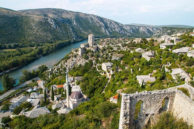 PRIVATE TOUR to Mostar, Stolac, Pocitelj & Blagaj by CRUISER TAXI - Stop 4: Počitelj UNESCO hilltop fortress views above the Neretva