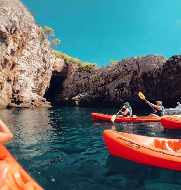 Sea Kayaking - Stopping at Betina Cave: The Sea-Only Snorkeling Moment