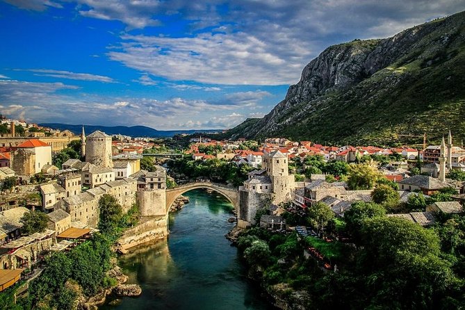 Traces of Orient in Mostar from Dubrovnik - Neum and the Adriatic coast break, then inland through Neretva canyon